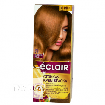 Крем-краска для волос ECLAIR ''OMEGA 9'' N 7.3 Золотисто-русый