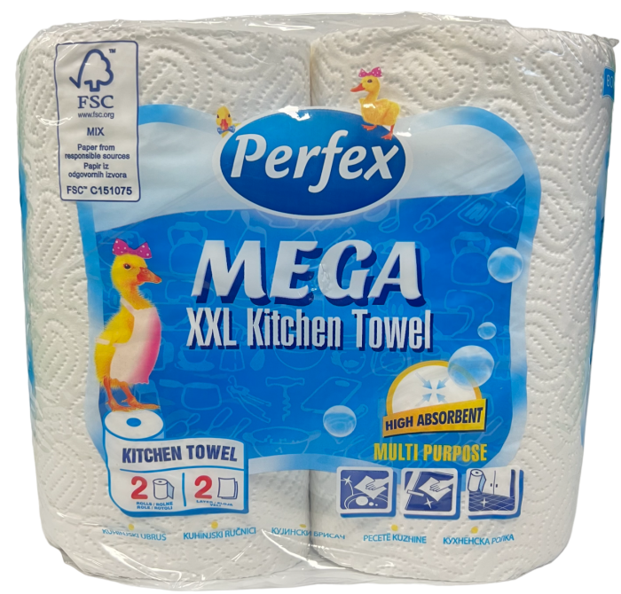 Prosoape de hartie Perfex 2str. 2 role 85 foi Mega