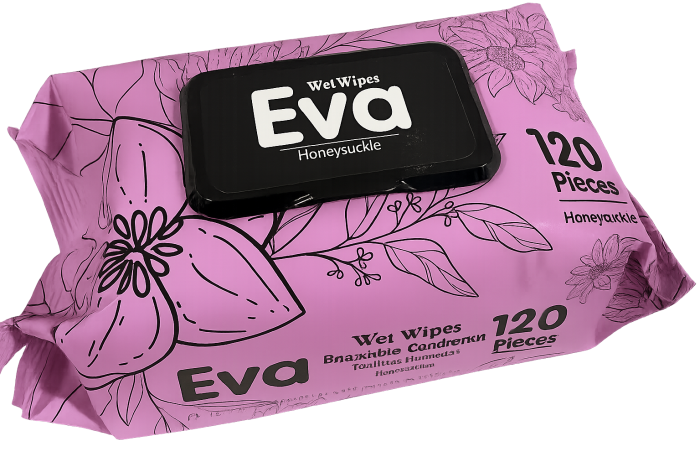 Șervețele umede Eva Honeysuckle 120 Pcs