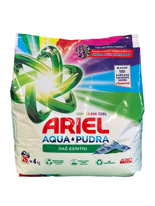 Praf de spalat Ariel Aqua Pudra 4 kg Color Еxspert